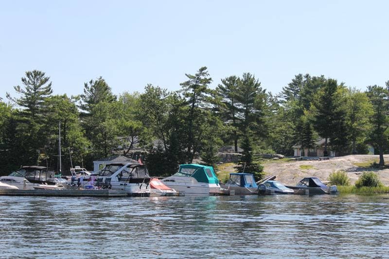 Group fishing boat on Georgian Bay near Hall's Cottages, Honey Harbour